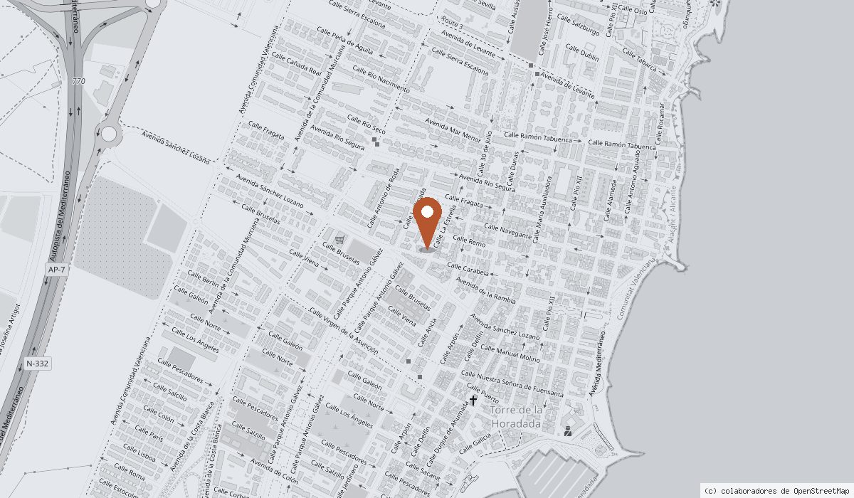 Mapa de situación de Porto Marina Dunas