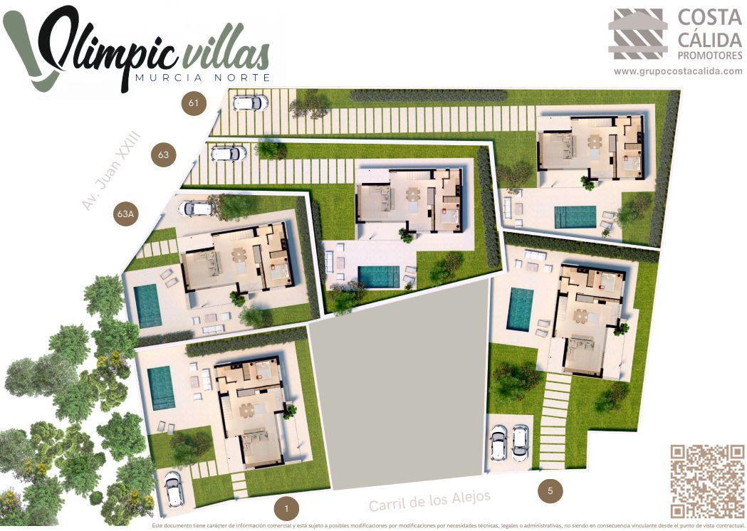 Sales plan of the Olimpic Villas development