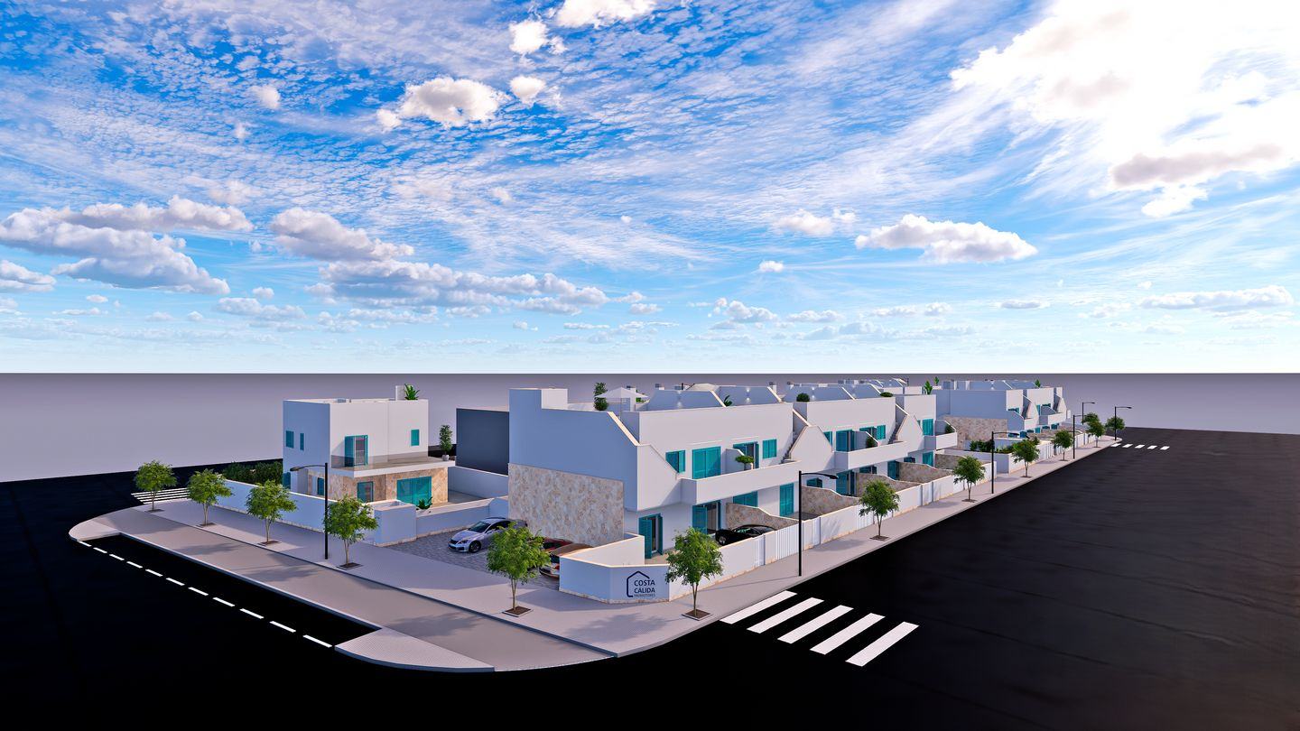 Esquina del residencial con zonas verdes