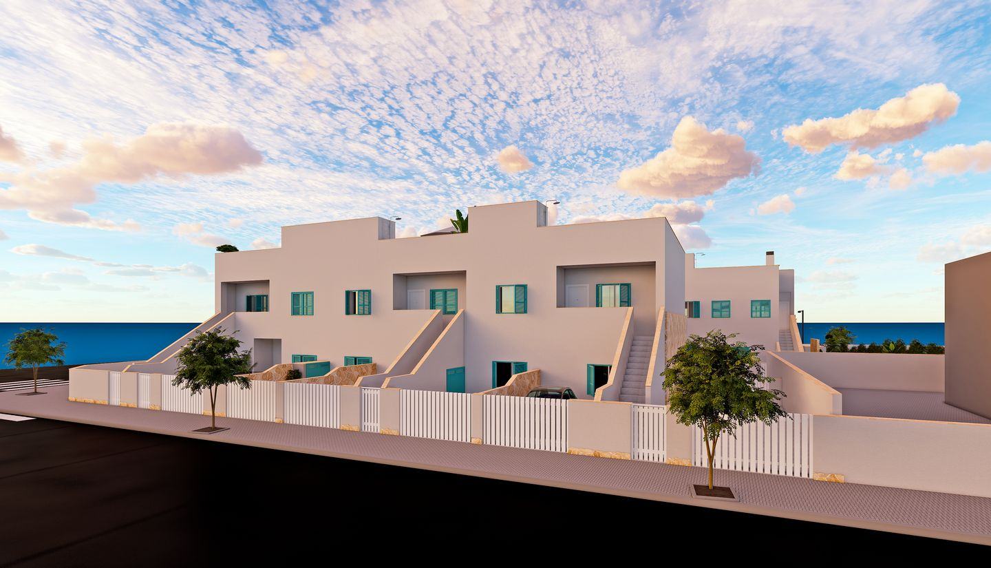 Fachada de los dúplex con acceso por escalera