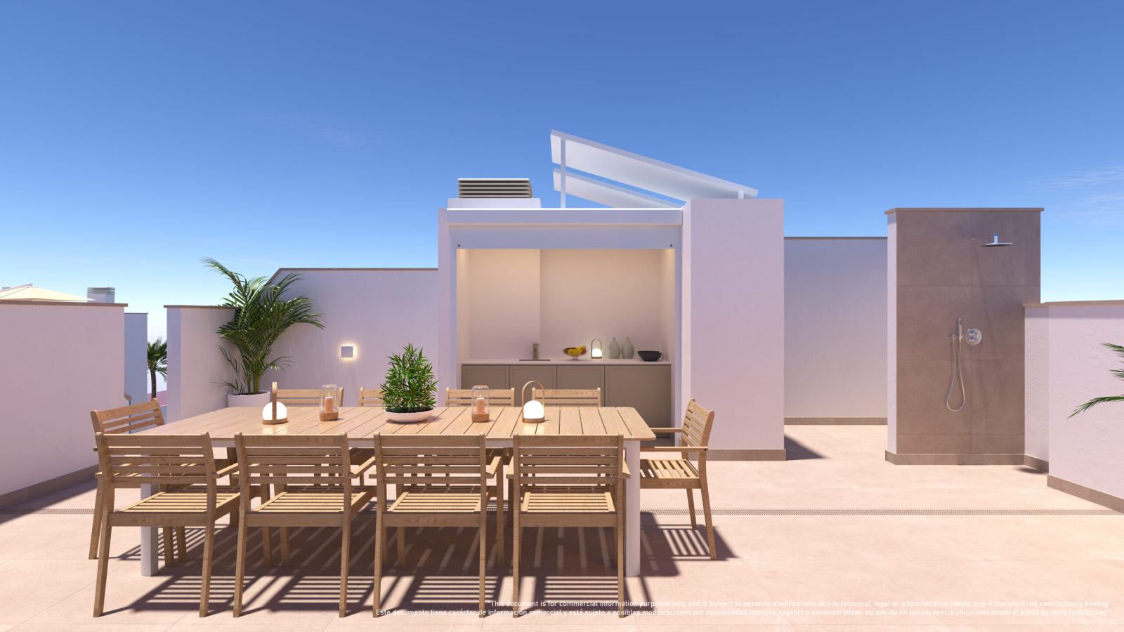Solárium privado de un dúplex en Porto Marina Plaza