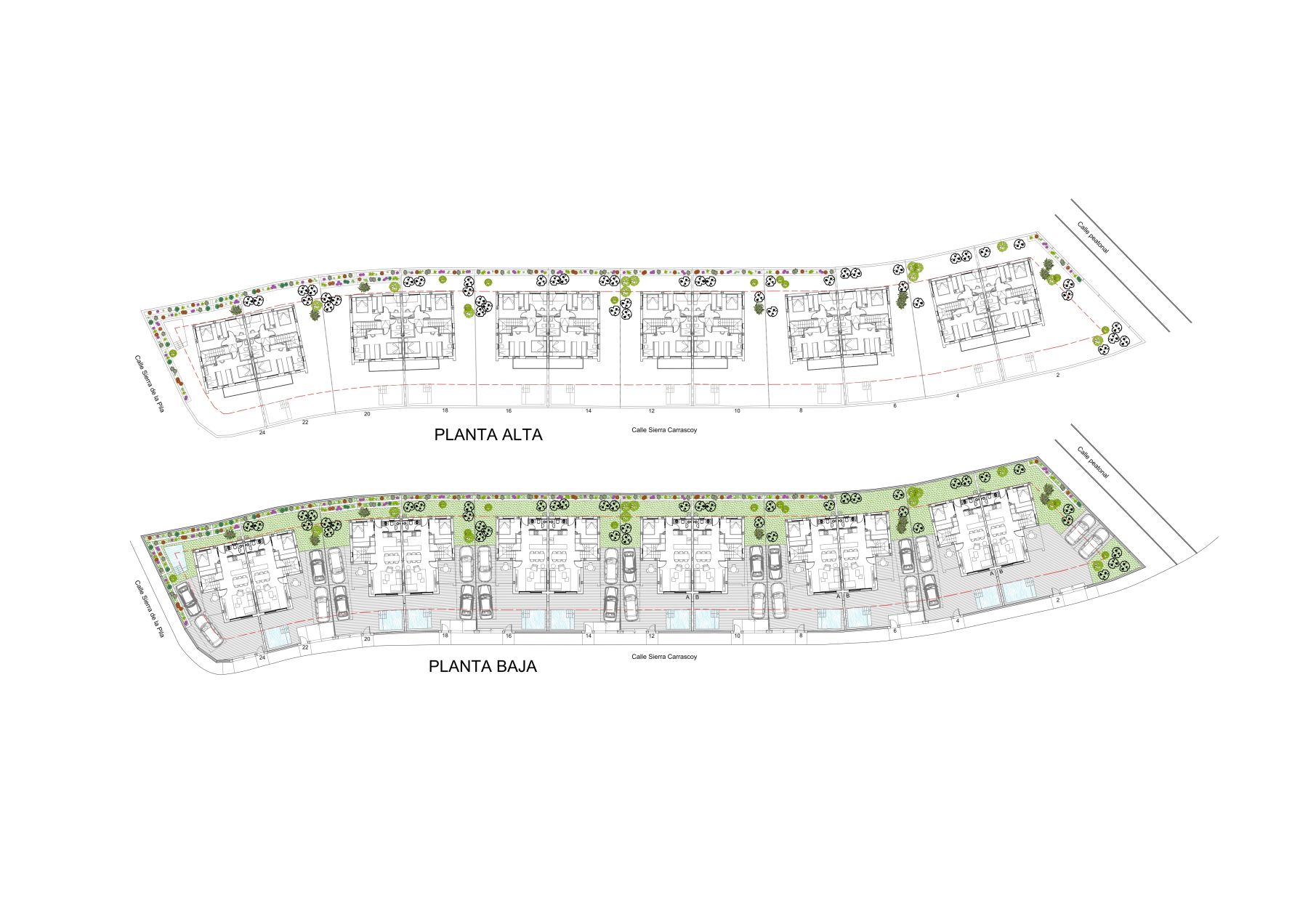 Plano de plantas del Residencial Valparaíso